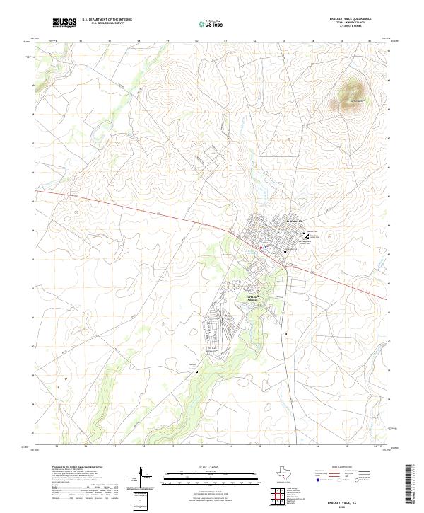 Brackettville, TX — USGS 7.5-minute topo (2022)