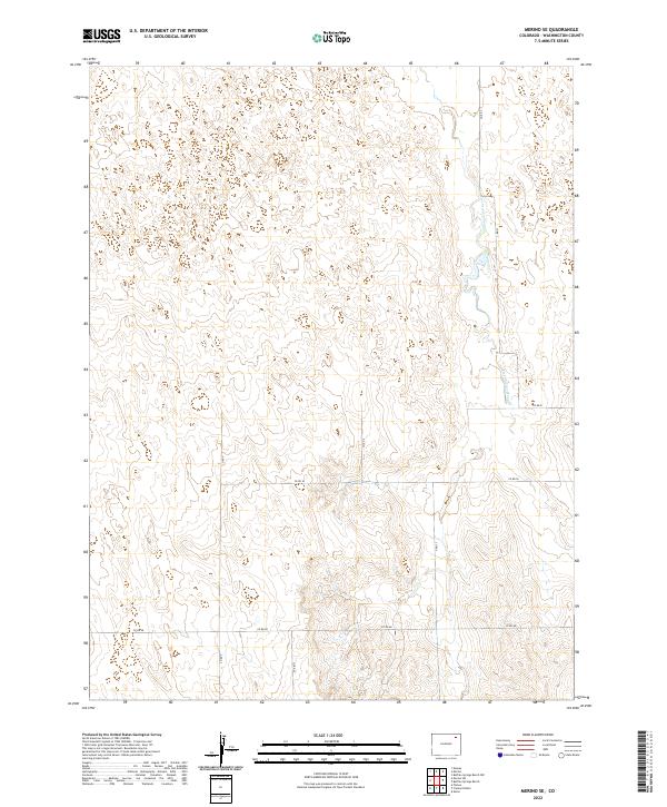 Merino SE, CO — USGS 7.5-minute topo (2022)