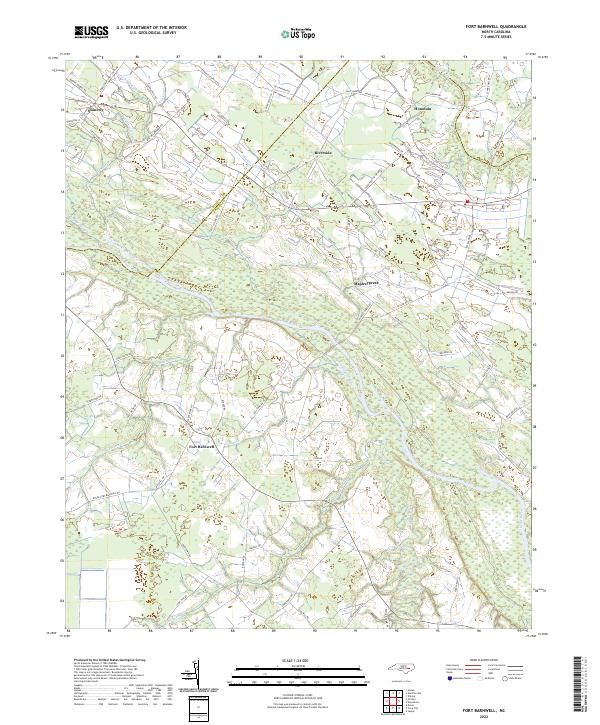 Fort Barnwell, NC — USGS 7.5-minute topo (2022)