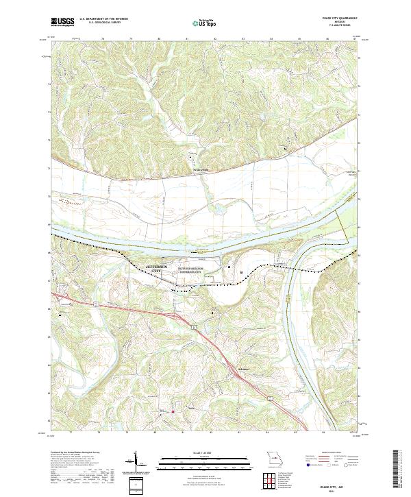 Osage City, MO — USGS 7.5-minute topo (2021)