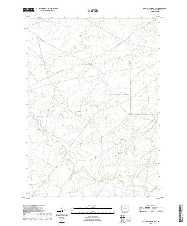 East of Haybarn Hill, WY — USGS 7.5-minute topo (2023)