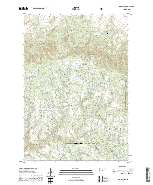 Derr Meadows, OR — USGS 7.5-minute topo (2023)