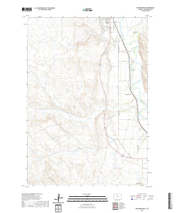Orchard Bench, WY — USGS 7.5-minute topo (2021)