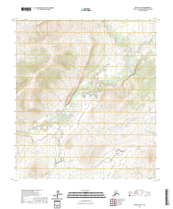 Denali D-6 NE, AK — USGS 7.5-minute topo (2023)