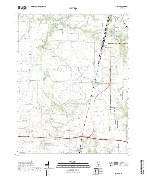 Irvington, IL — USGS 7.5-minute topo (2024)