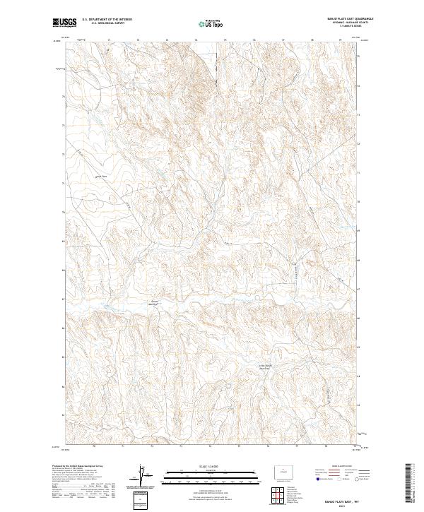 Banjo Flats East, WY — USGS 7.5-minute topo (2021)