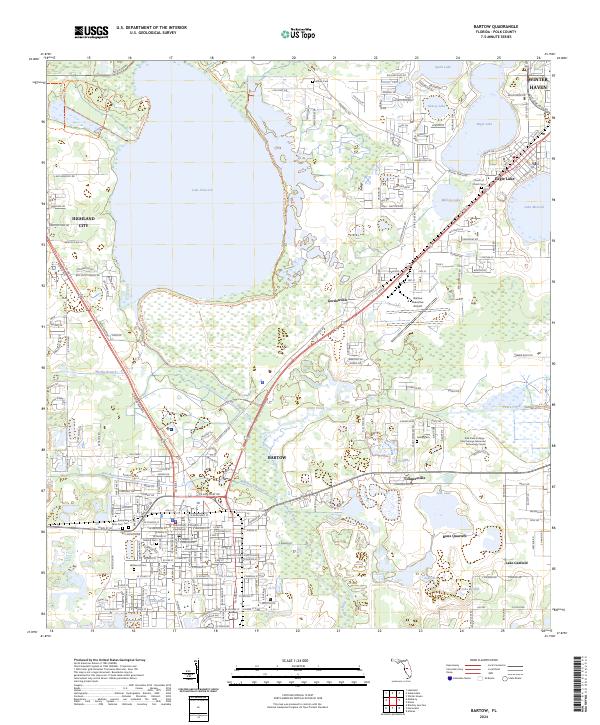 Bartow, FL — USGS 7.5-minute topo (2024)