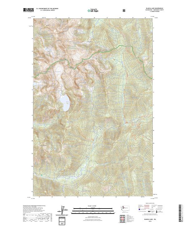 Blanca Lake, WA — USGS 7.5-minute topo (2023)