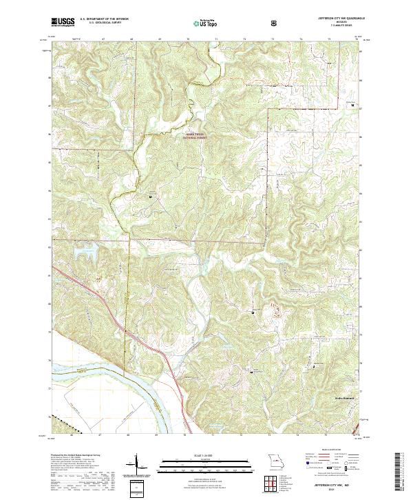 Jefferson City NW, MO — USGS 7.5-minute topo (2021)