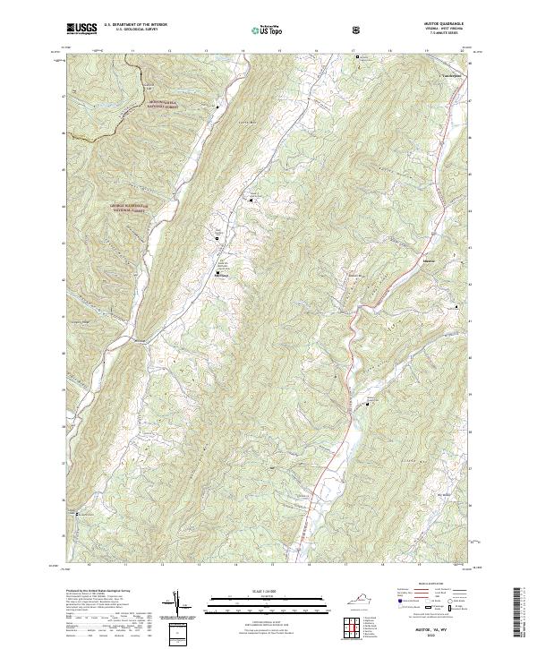 Mustoe, VA-WV — USGS 7.5-minute topo (2022)