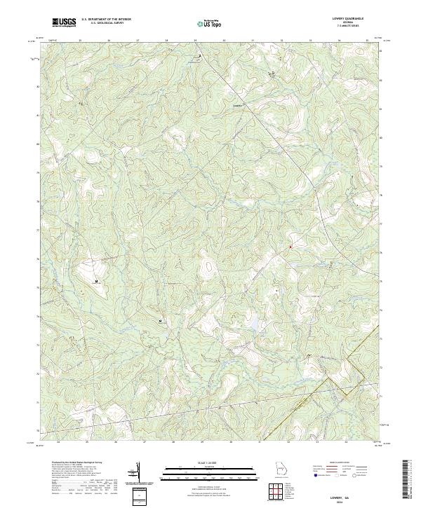 Lowery, GA — USGS 7.5-minute topo (2024)