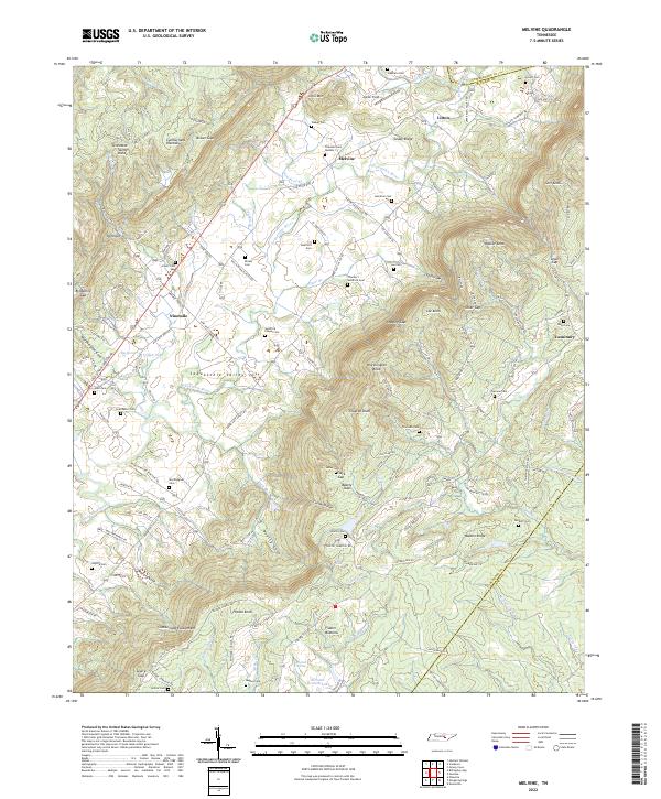 Melvine, TN — USGS 7.5-minute topo (2022)