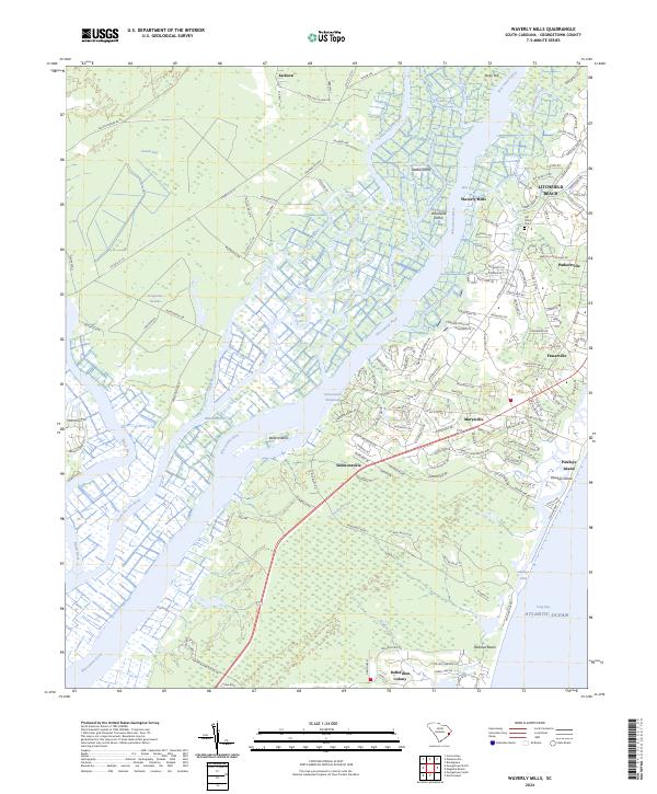 Waverly Mills, SC — USGS 7.5-minute topo (2024)