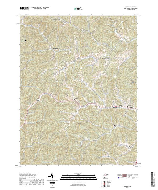 Camden, WV — USGS 7.5-minute topo (2023)