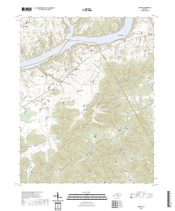 Frazer, KY — USGS 7.5-minute topo (2022)