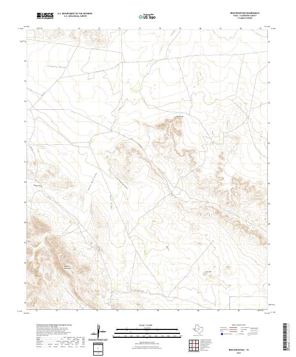 Iron Mountain, TX — USGS 7.5-minute topo (2022)