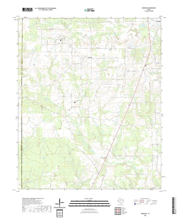 Hodgson, TX — USGS 7.5-minute topo (2022)
