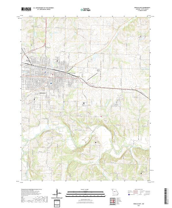 Sedalia East, MO — USGS 7.5-minute topo (2021)
