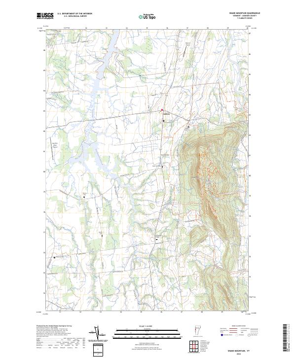 Snake Mountain, VT — USGS 7.5-minute topo (2024)