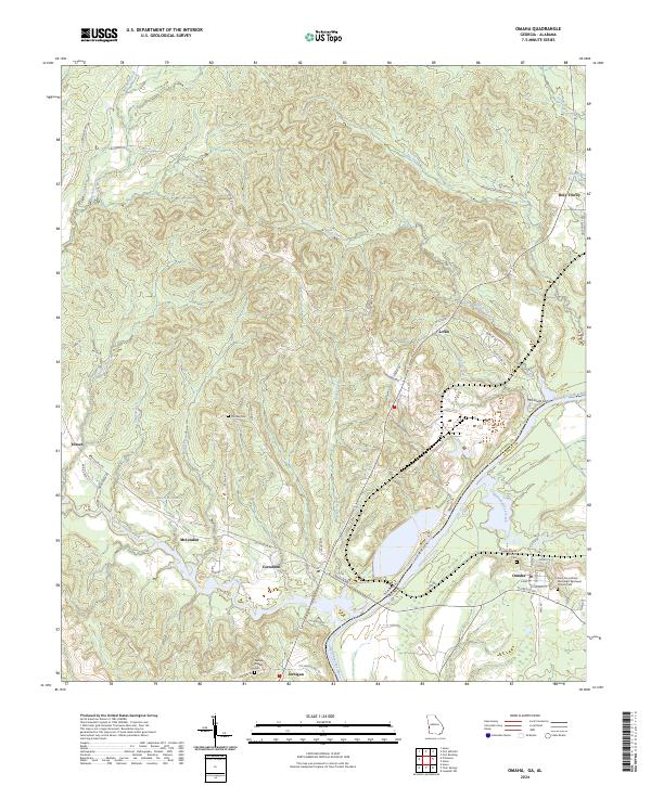 Omaha, GA-AL — USGS 7.5-minute topo (2024)