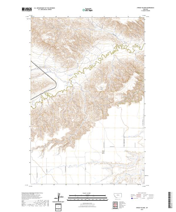 Strouf Island, MT — USGS 7.5-minute topo (2024)