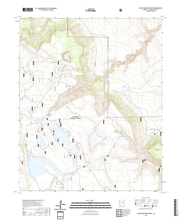 Chavez Mountain West, AZ — USGS 7.5-minute topo (2021)