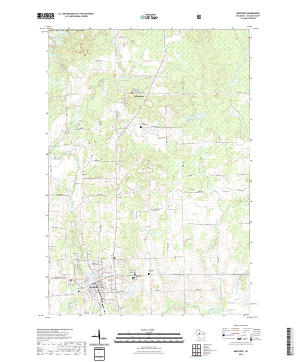 Medford, WI — USGS 7.5-minute topo (2022)
