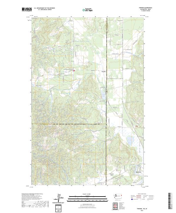 Tweedie, WA-ID — USGS 7.5-minute topo (2023)
