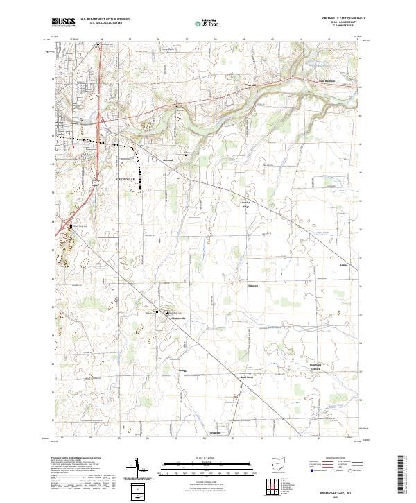 Greenville East, OH — USGS 7.5-minute topo (2023)