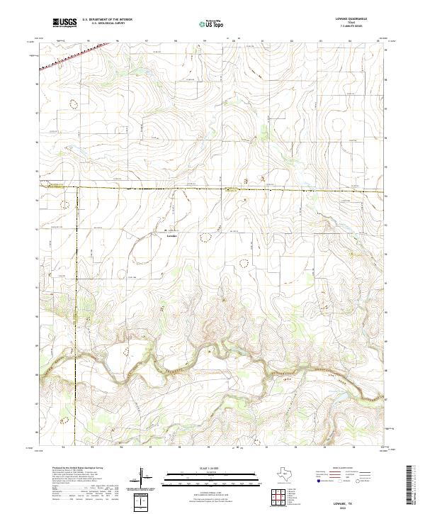 Lowake, TX — USGS 7.5-minute topo (2022)