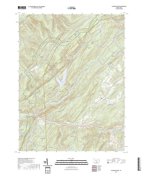 Caledonia Park, PA — USGS 7.5-minute topo (2023)