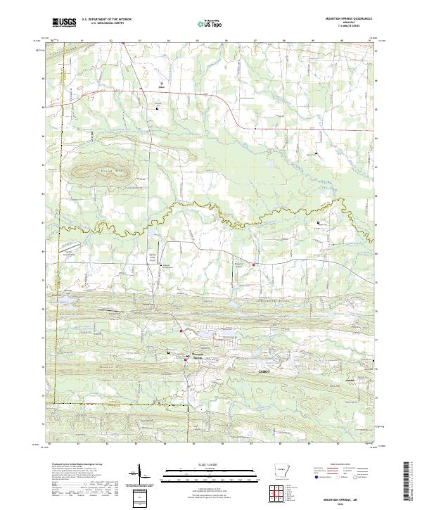Mountain Springs, AR — USGS 7.5-minute topo (2024)
