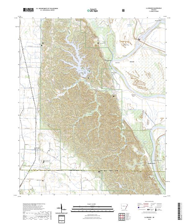 La Grange, AR — USGS 7.5-minute topo (2024)