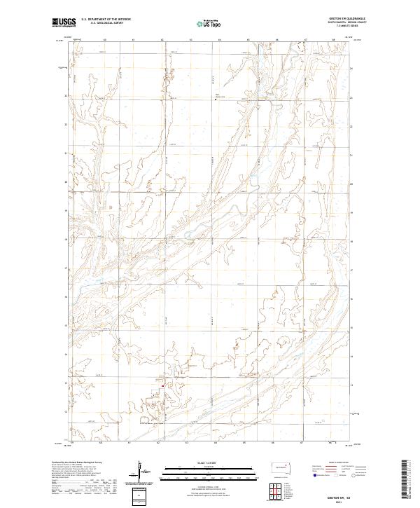 Groton SW, SD — USGS 7.5-minute topo (2021)
