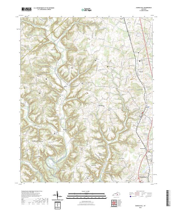 Science Hill, KY — USGS 7.5-minute topo (2022)
