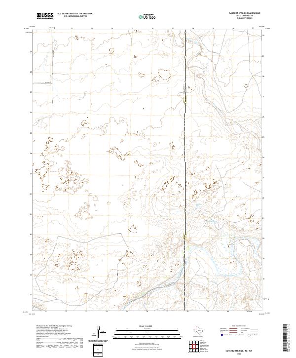 Sanchez Springs, TX-NM — USGS 7.5-minute topo (2022)