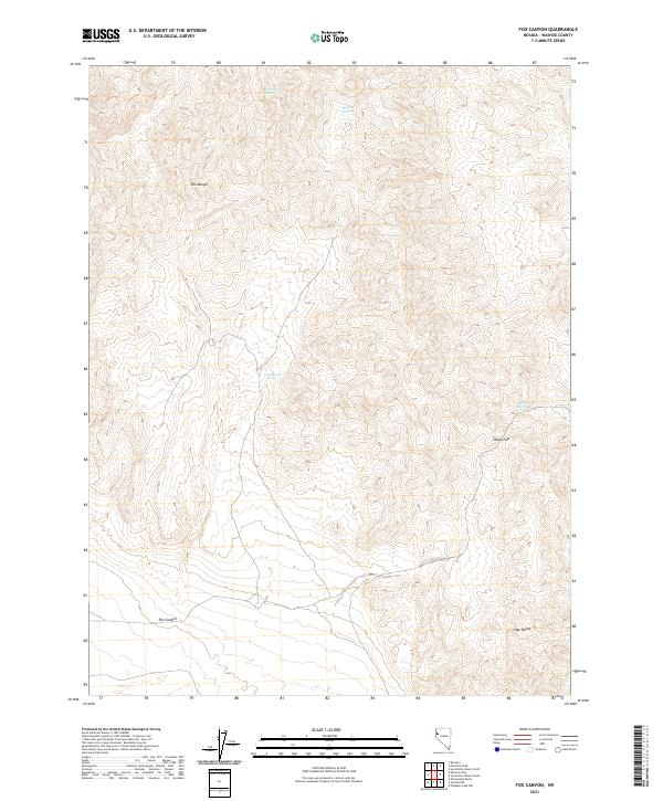 Fox Canyon, NV — USGS 7.5-minute topo (2021)