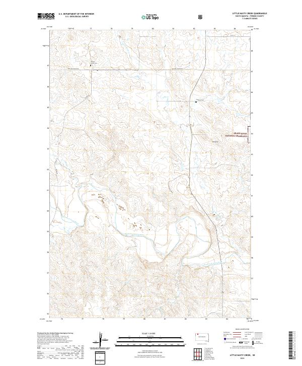 Little Nasty Creek, SD — USGS 7.5-minute topo (2021)