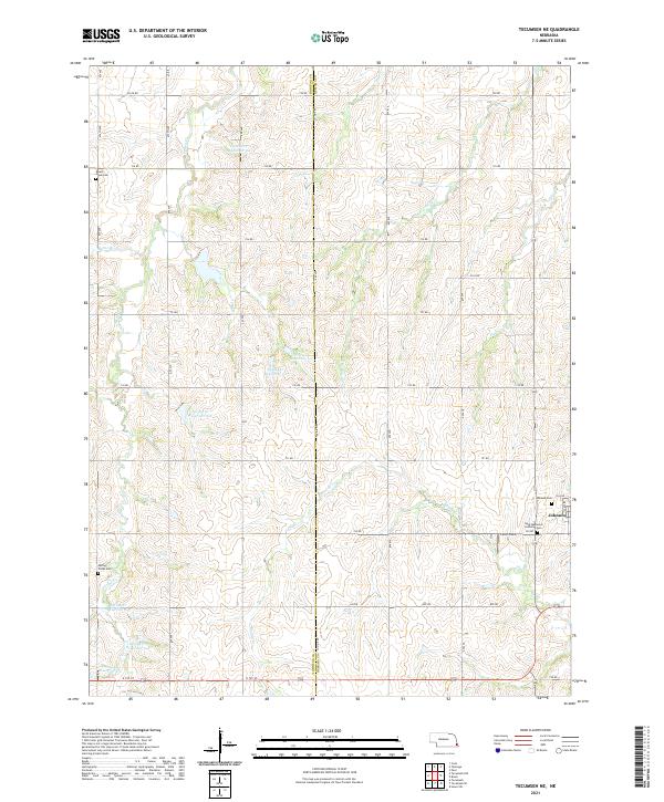 Tecumseh NE, NE — USGS 7.5-minute topo (2021)