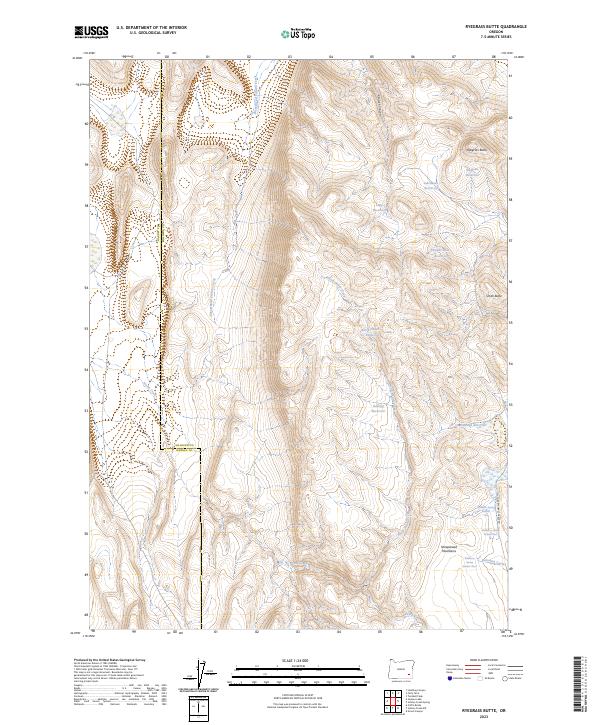 Ryegrass Butte, OR — USGS 7.5-minute topo (2023)