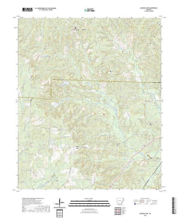 Magnolia NW, AR — USGS 7.5-minute topo (2024)
