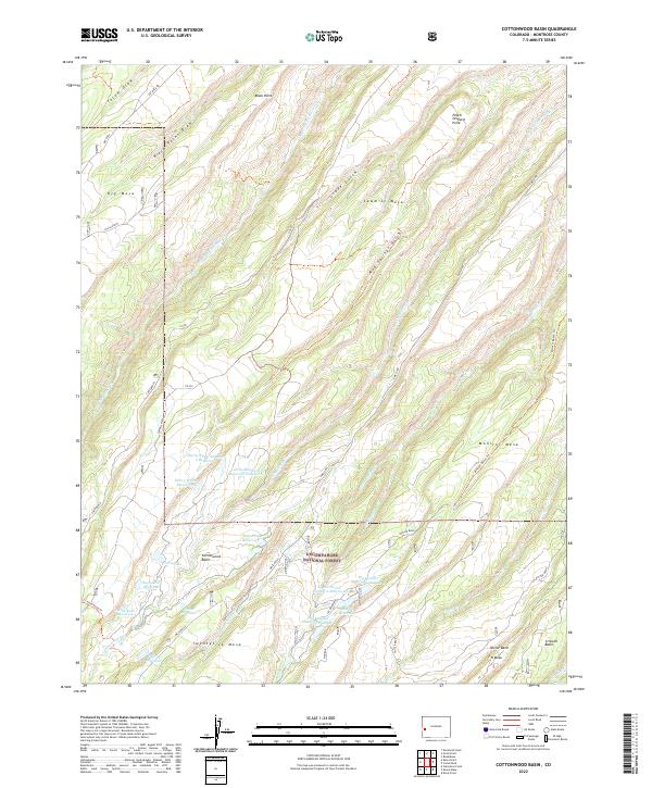 Cottonwood Basin, CO — USGS 7.5-minute topo (2022)