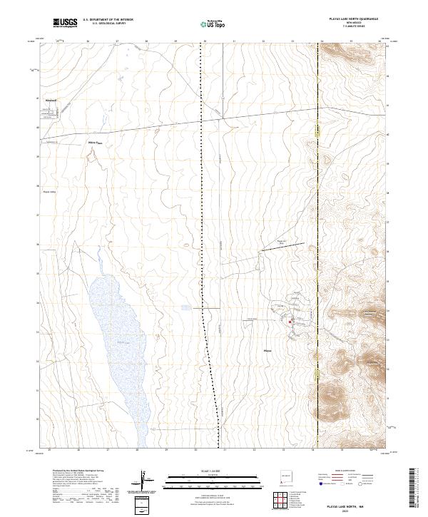 Playas Lake North, NM — USGS 7.5-minute topo (2023)