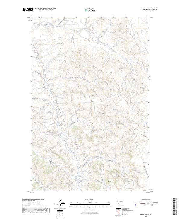 Smith Coulee, MT — USGS 7.5-minute topo (2024)