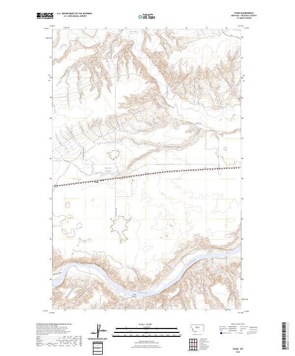 Tunis, MT — USGS 7.5-minute topo (2024)