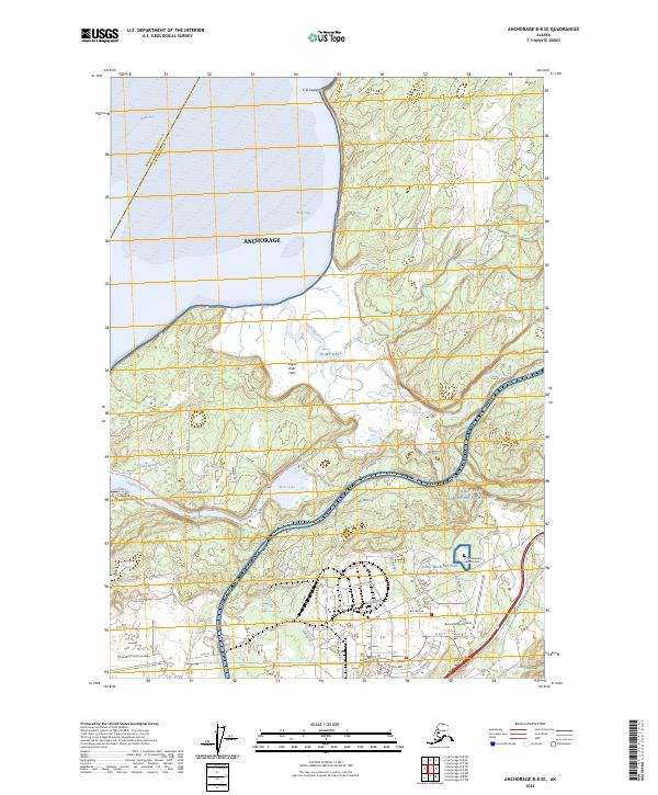 Anchorage B-8 SE, AK — USGS 7.5-minute topo (2023)