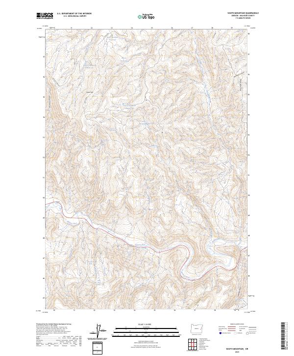 South Mountain, OR — USGS 7.5-minute topo (2023)
