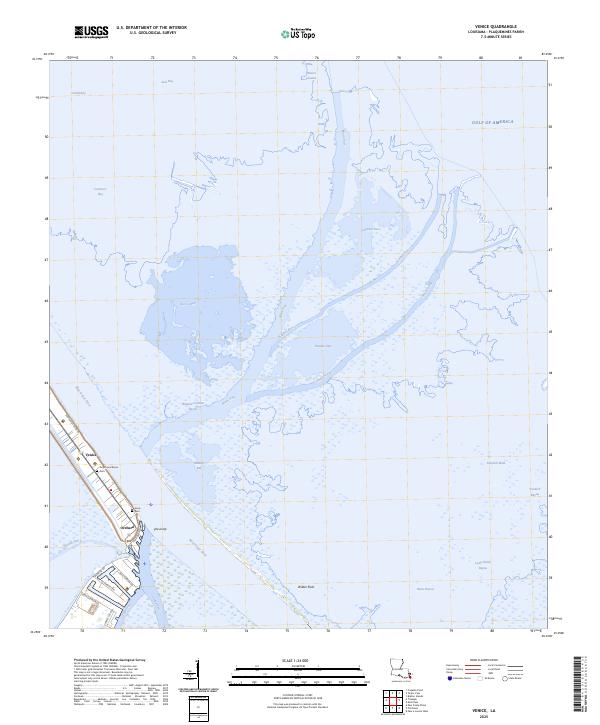Venice, LA — USGS 7.5-minute topo (2025)
