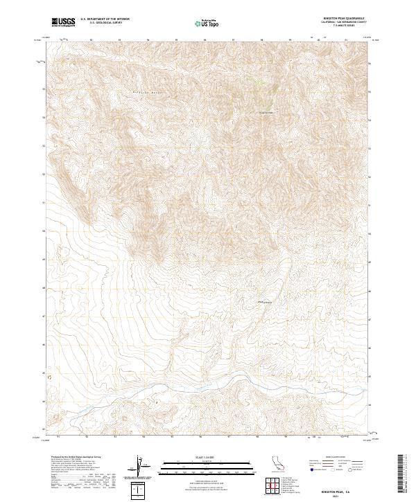 Kingston Peak, CA — USGS 7.5-minute topo (2021)