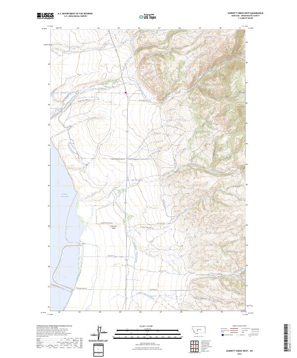 Gurnett Creek West, MT — USGS 7.5-minute topo (2024)